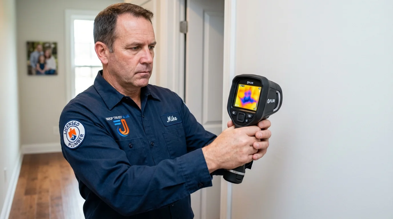 Thermal imaging leak detection by Johns Plumbing LLC in Russellville